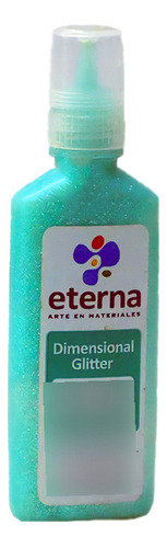 Pintura Dimensional Eterna 40ml Glitter Color Del Óleo Translúcido Verde