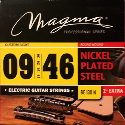 Encordado Guitarra Electrica Magma Nickel 09-46 P/ Steel 