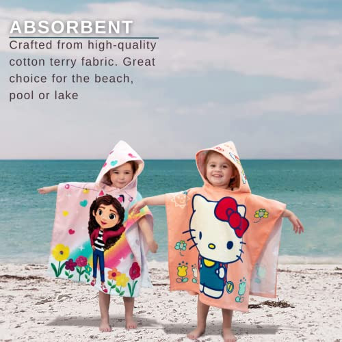 Poncho De Toalla Hello Kitty Para Niños Playa Piscina 61 X 5