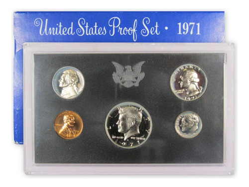 Robmar-usa-estuche Con Emisión 5 Del Añ0 1971 Proof.ceca S