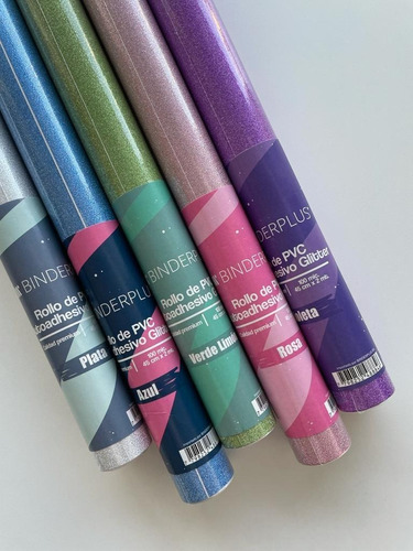 Rollo Contact Autoadhesivo Con Glitter Brillo 45 Cm X 2 Mts Color Rosa