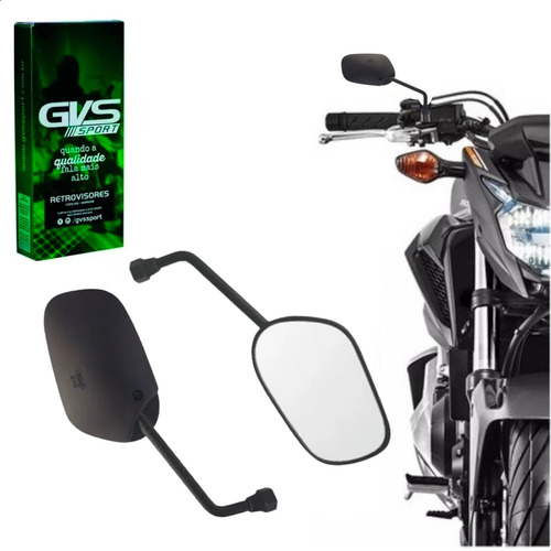 Retrovisor Gvs Modelo Cg Titan 2000 Mini Promoção Par Honda