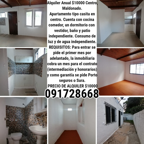 Alquiler Anual $10000 Centro, Maldonado.