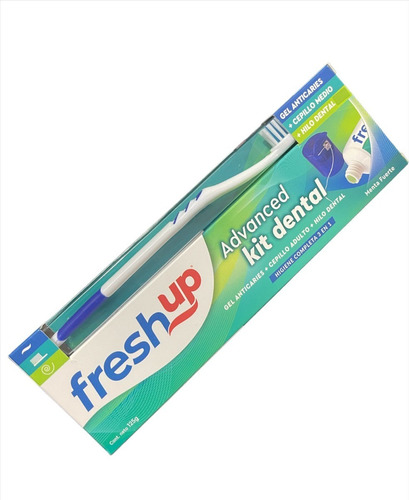Kit Dental 3 En 1 Cepillo/hilo/gel Fresh Up Advanced