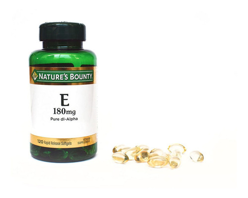 Imagen 2 de 4 de Suplemento En Cápsulas Nature's Bounty Vitamina E E En Pote De 0ml 120 Un