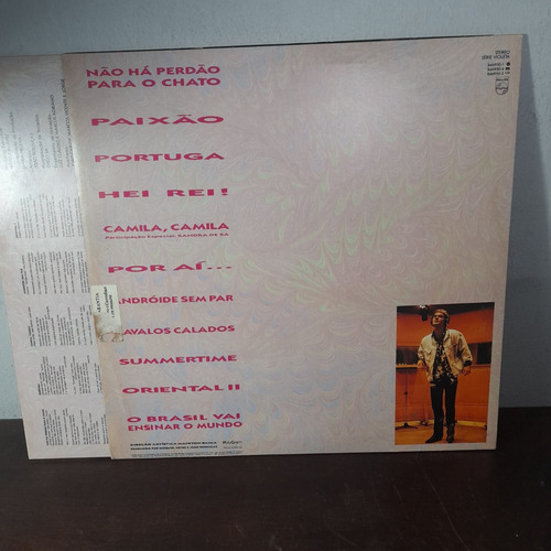 Imagem 2 de 8 de Vinil Lp Cazuza Por Aí Com Encarte Bom Estado