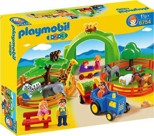 Playmobil 6754 Large Zoo 1 2 3 Para Niños A Partir De 1 Año
