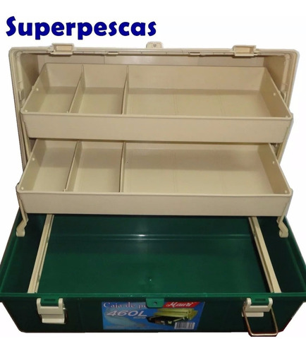 Caja De Pesca Mauri 460, 2 Bandejas Rebatibles 46x24x24 Cm