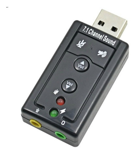 Tarjeta De Sonido Usb 7.1 Con 2 Salidas/entradas Usb 2.0 3.0