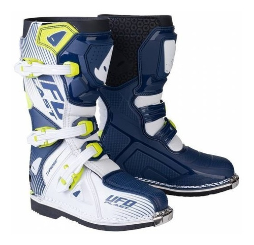 Botas Ufo Enduro Typhoon Niños C/puntera Blanca Solomototeam