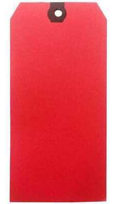Zoro Select 61kt26 Blank Shipping Tag,paper,red,pk1000 Aad