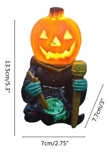 Lâmpada De Decoração De Jardim Com Luz De Halloween De Resin