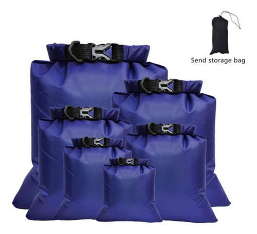 6x Juego De Bolsas Secas Impermeables Sacos Secos Azul Azul