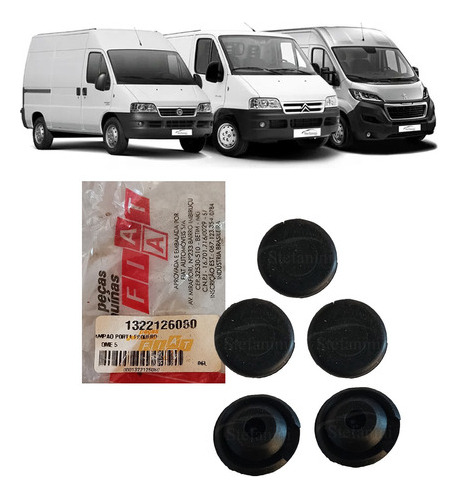 Kit Borrachas Tampao 9x17 Ducato 2007 2008 2009 Mopar