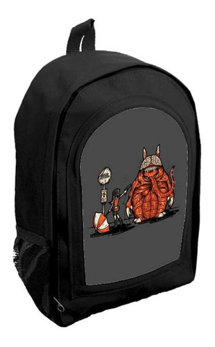 Mochila Negra Infantil Nena Nene Totoro Anime Tt28