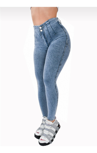 Jeans Denim Gooco Curvy Elastizado Efecto Faja Levanta Cola 