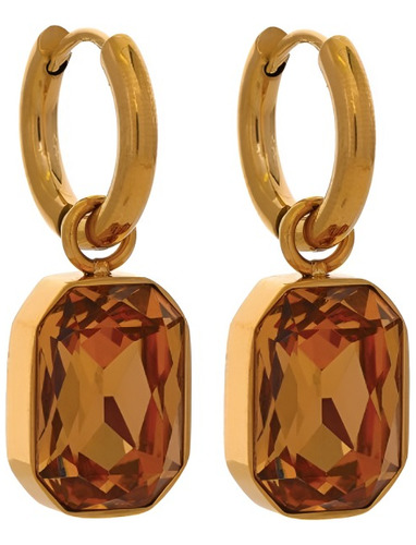 Aros Ariel De Acero Chapado En Oro 18k