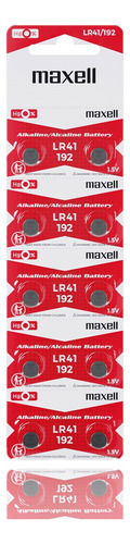 10 Pilas Maxell Alcalinas Lr41 192 Ag3 1.5v Distribuidora