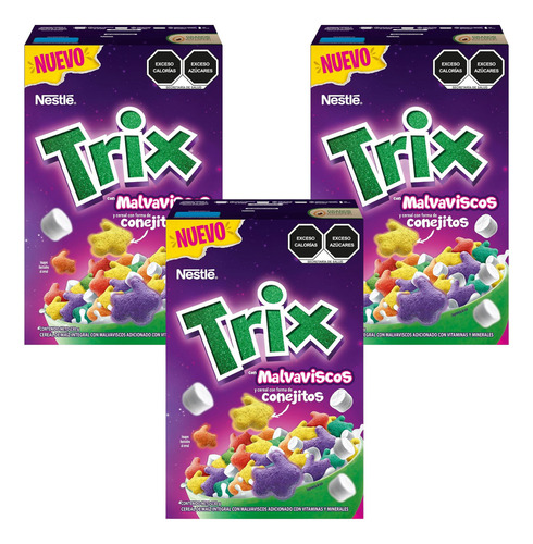 3 Pza Cereal Trix Sabor Marshmallow, 230 G