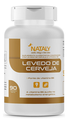 Levedo De Cerveja 90 Comprimidos De 1000mg Nataly