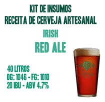 Comprar Kit De Insumos Cerveja Artesanal - Irish Red Ale - 40 Litros
