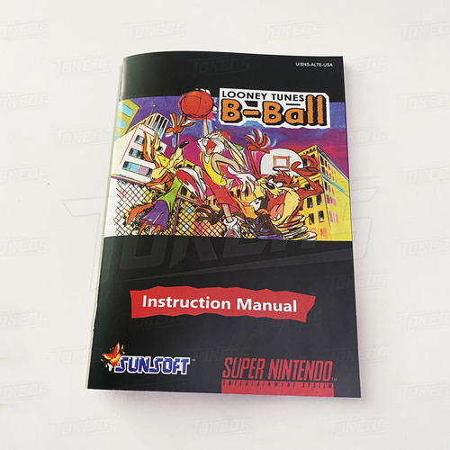 Manual Looney Tunes B-ball Snes Super Nintendo Manual Custm