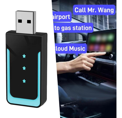 Adaptador Carplay Plug And Play Accesorios Automotrices Azul