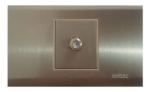 Toma De Tv Coaxial Acero Inoxidable De Lujo Unitec 