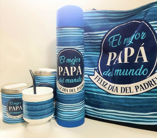 Set Kit Matero Con Bolso Termo 1lt Regalo Dia Del Padre Papa