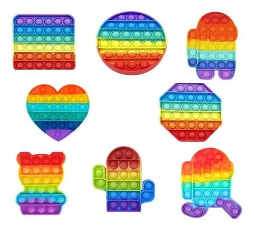 Y Juego 8 Piezas Push Pop It Bubble Fidget Juguete Y
