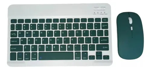 Kit Teclado Mouse Bluetooth Tablet Pc Celular Recargable