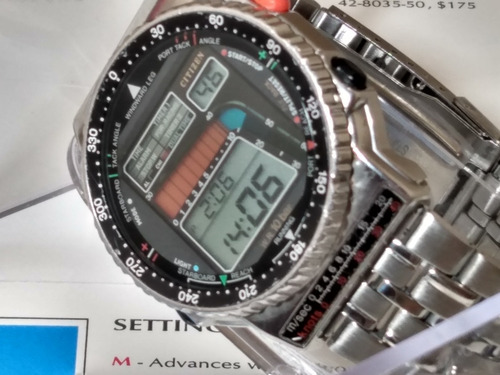 Citizen D120 Série Prata - Wind Surf - Muito Conservado