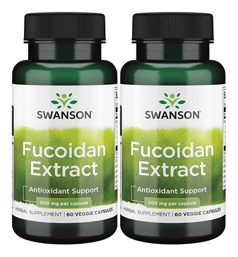 Fucoidan Extract Swanson 60caps 500mg Pack 2x Envio Gratis