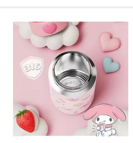 Botella térmica My Melody Premium de acero inoxidable de triple capa de 350 ml para niños