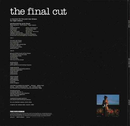 Imagen 2 de 7 de Pink Floyd The Final Cut Vinilo