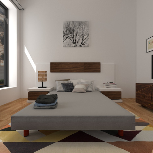 Imagen 3 de 7 de Colchon Matrimonial America Smart Confort 2almohada+box+envi