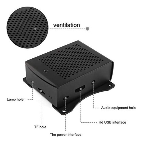 Funda Makerfocus Para Raspberry Pi Con Ventilador, Raspberry