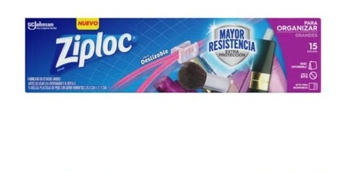 Bolsa Para Organizar Ziploc Grande Cierre Fácil 15 Un