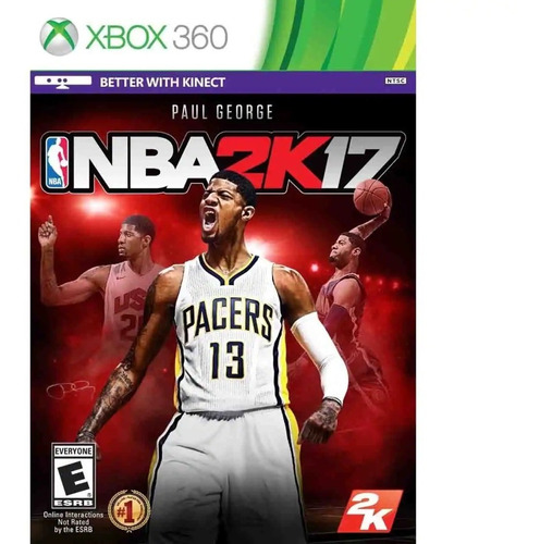 Nba 2k17, Paul George, Kinect, Xbox 360, Físico, Impecable