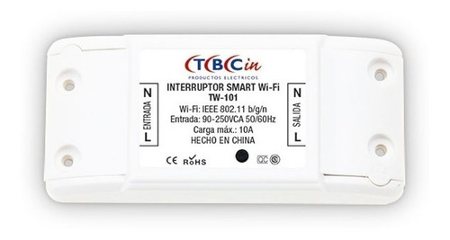 Interruptor Wifi Inteligente Domotica 10a Smart Life Tbcin