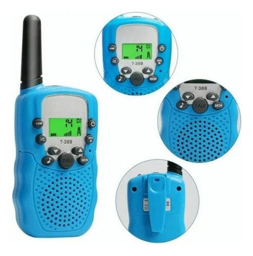 A Set 2 Radio Walkie Talkie For Niños Con Banda De 8 Km