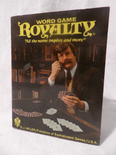 Juego Cartas, Word Game Royalty, S J Miller U S A