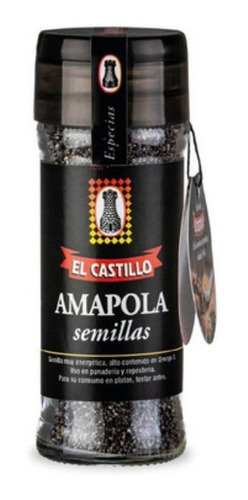 Semillas De Amapola 50 G Frasco Especiero El Castillo