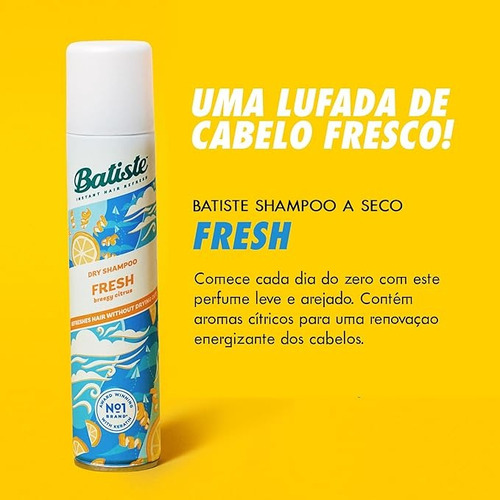 Shampoo Seco Batiste Fresh - Frescor E Volume Prático