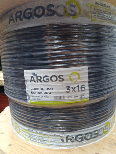 10 M. Cordón Uso Extra Rudo 3x16 Argos