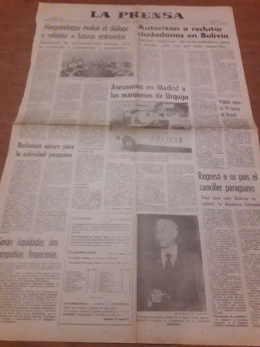 Tapa Diario La Prensa 02 08 1980 Harguindeguy Pesquera 