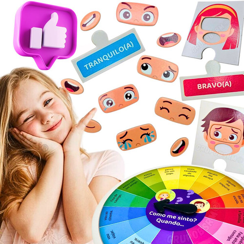 Jogo Das Emoções Ache Encaixe Como Me Sinto Expressão Facial