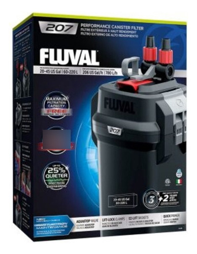 Filtro Canister Fluval 207 Para Acuarios De 220 L Peces Acua Voltaje 110v