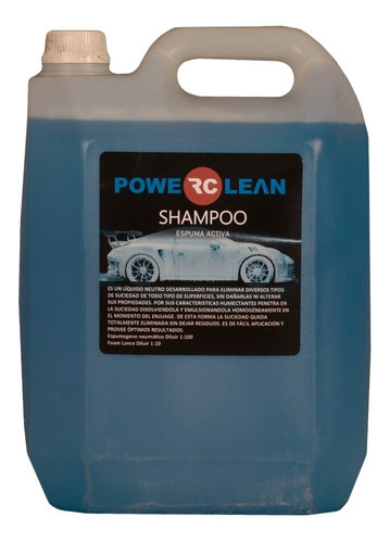 Shampoo Espuma Activa Rc X 10 Lts Ph Neutro Foam Lance Espumogeno