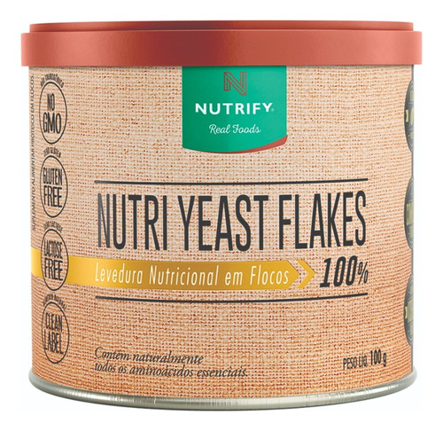 Levedura Nutricional Nutri Yeast Flakes - 100g - Nutrify